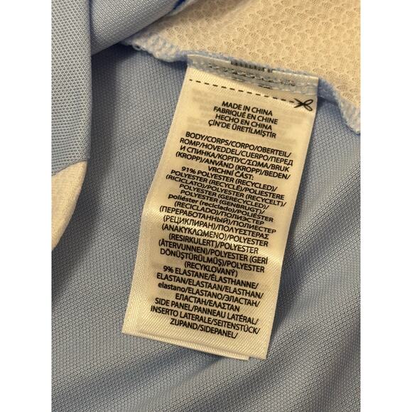 NWT Ralph Lauren RLX Golf Air Tech Pique-sl Mesh Mix Polo Baby Blue White Size L - Picture 10 of 12